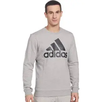 Adidas Mens Cotton Crew Neck Sweatshirt 